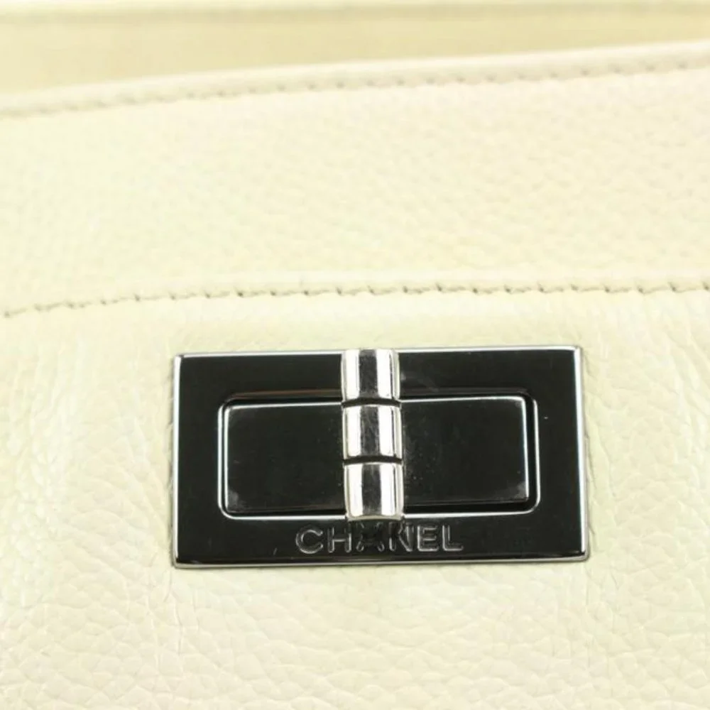 Chanel Cream Caviar Leather Cerf Reissue Tote bag 9ck216s